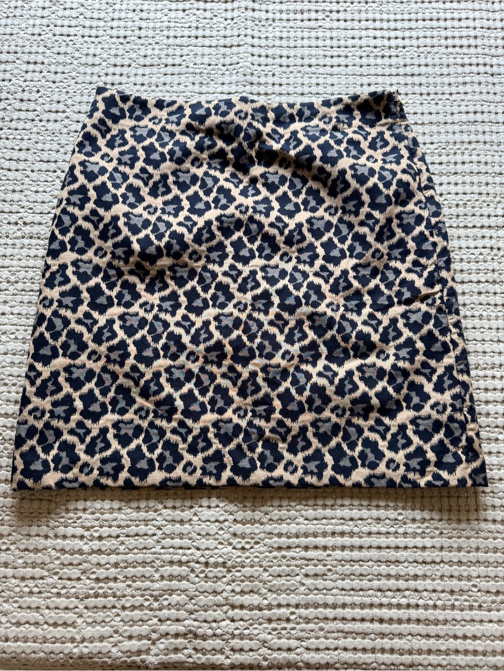 Talbots Leopard Jacquard Pencil Skirt in Black and Tan size 14